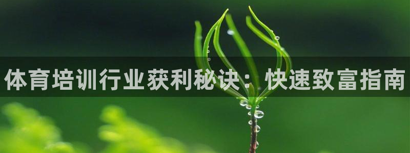 富联官网登陆网址：体育培训行业获利秘诀：快速致富指南